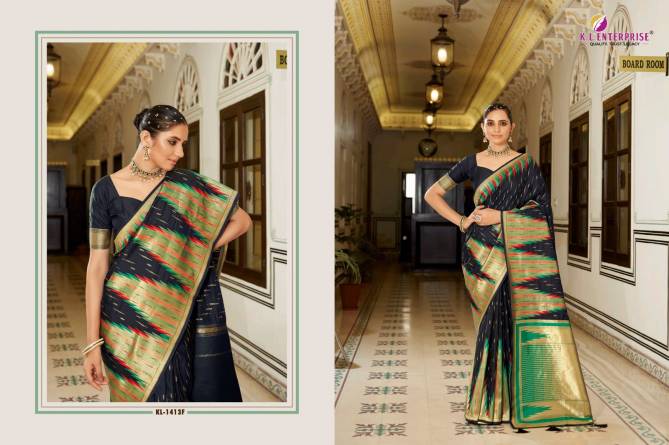 KL Varkala 1413A to 1413F Designer Silk Sarees Wholesale Shop In Surat